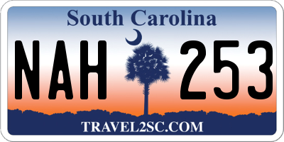 SC license plate NAH253