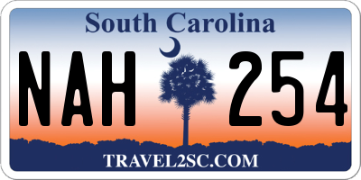 SC license plate NAH254