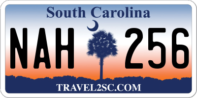 SC license plate NAH256