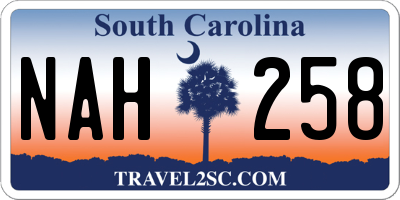 SC license plate NAH258