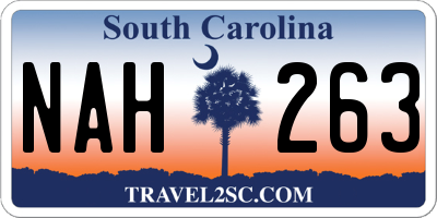 SC license plate NAH263