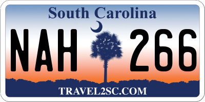 SC license plate NAH266
