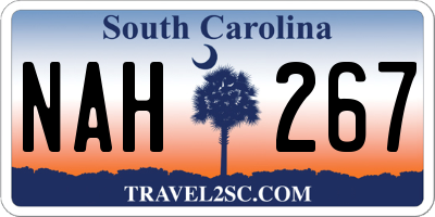 SC license plate NAH267