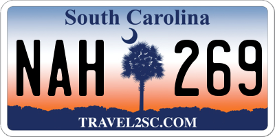 SC license plate NAH269