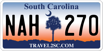 SC license plate NAH270