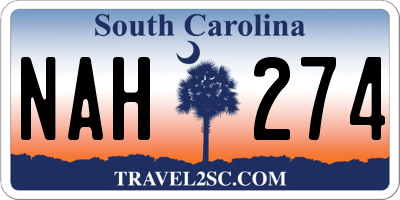 SC license plate NAH274