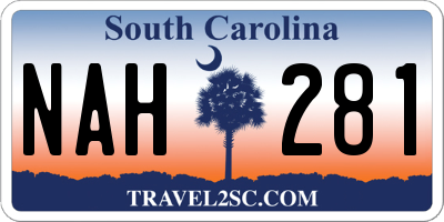 SC license plate NAH281