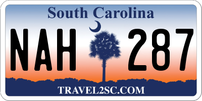 SC license plate NAH287