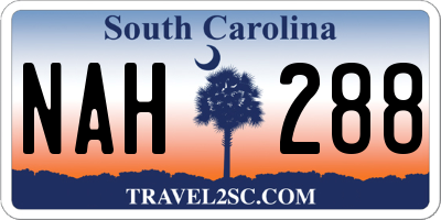 SC license plate NAH288