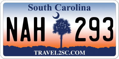 SC license plate NAH293