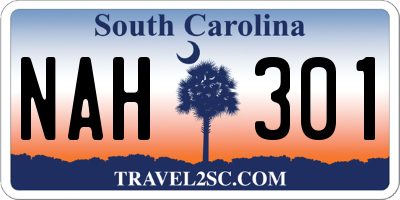 SC license plate NAH301