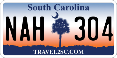 SC license plate NAH304