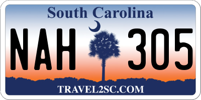 SC license plate NAH305