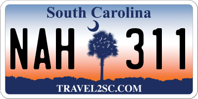 SC license plate NAH311