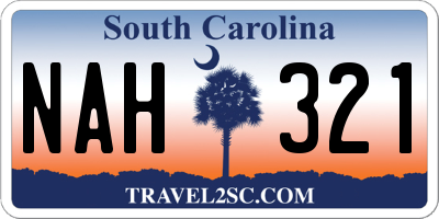 SC license plate NAH321