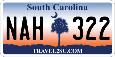 SC license plate NAH322