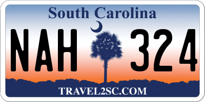 SC license plate NAH324