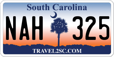SC license plate NAH325