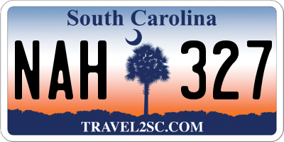 SC license plate NAH327