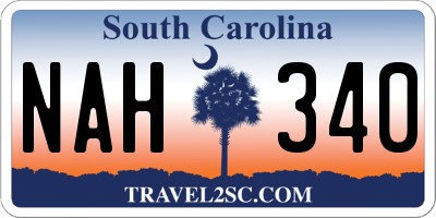 SC license plate NAH340