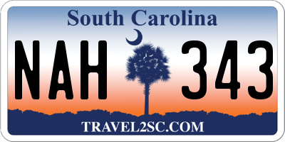 SC license plate NAH343