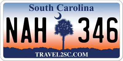 SC license plate NAH346