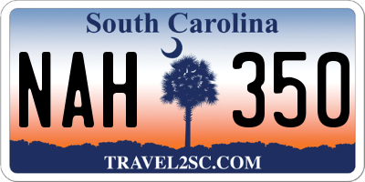 SC license plate NAH350
