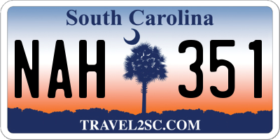 SC license plate NAH351