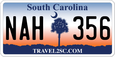 SC license plate NAH356