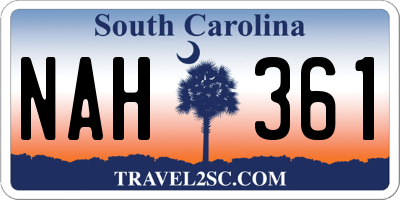 SC license plate NAH361
