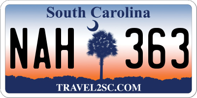 SC license plate NAH363