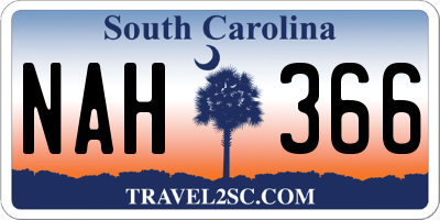 SC license plate NAH366
