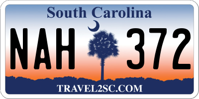 SC license plate NAH372