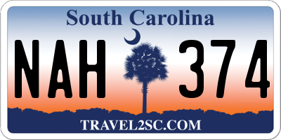 SC license plate NAH374