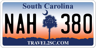 SC license plate NAH380