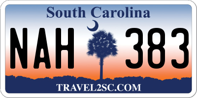 SC license plate NAH383