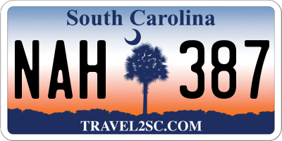 SC license plate NAH387