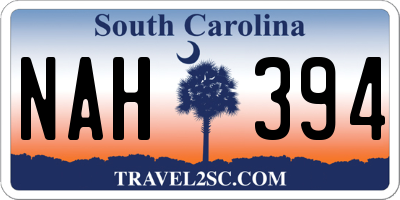 SC license plate NAH394