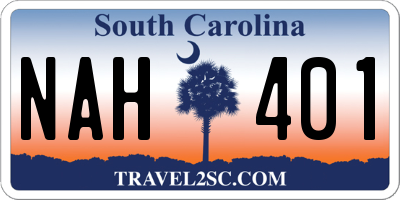SC license plate NAH401