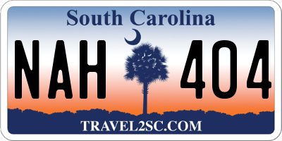 SC license plate NAH404