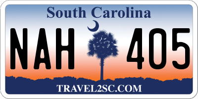 SC license plate NAH405