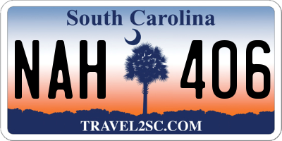 SC license plate NAH406