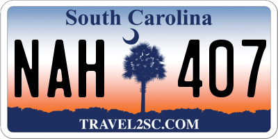 SC license plate NAH407