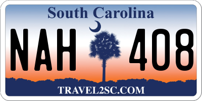 SC license plate NAH408