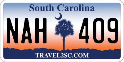 SC license plate NAH409
