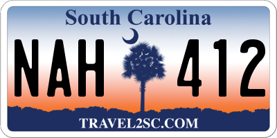 SC license plate NAH412