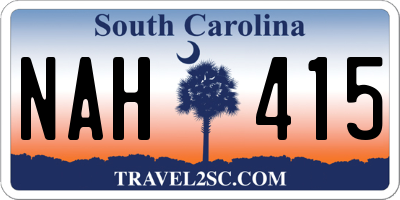 SC license plate NAH415