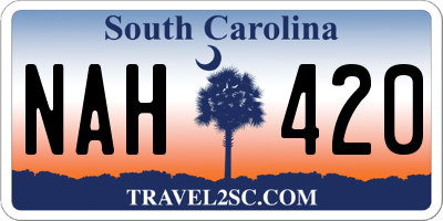 SC license plate NAH420
