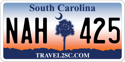 SC license plate NAH425