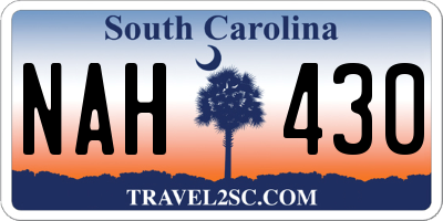 SC license plate NAH430